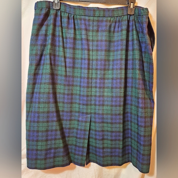 Women's 24 plus size Pendelton plaid wool skirt suit (uc) - Picture 6 of 12